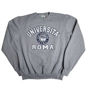 Universita Roma Gray‎ Sweatshirt XXL Timelex Cotton Blend Made in Italy